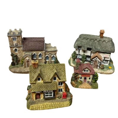 Collection of 4 miniature cottage / village stores 