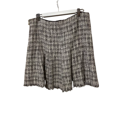 Ivanka Trump Womens  Size 14 Midi Skirt Black  / Checked / Grey / White 