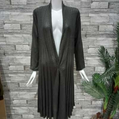 Lilia Women's  Size L Cardigan / Longline Cardigan Grey 