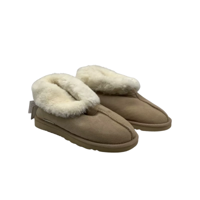 BNWT Golden Rams Genuine Australian Sheepskin Classic UGG Pure New Wool Womens Size L Euro 41-43 27-28 cm Natural Slippers (CAB)