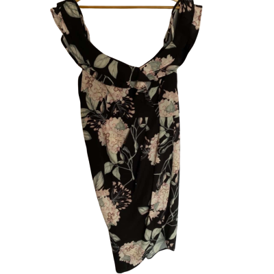 SAO By Dee Womens Size 16 Shoestring Strap Dress Floral 