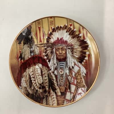 Franklin  Mint "Chief of the Piegon Blackfoot"  Limited Edition  Plate R2485