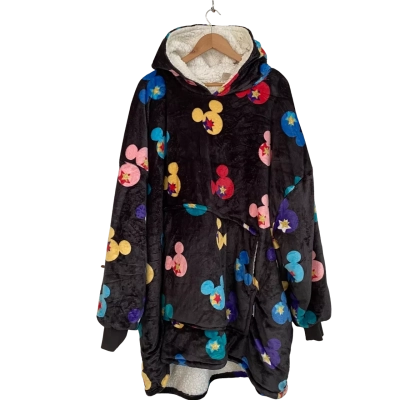 Oodie Mickey Mouse Unisex  Size One Size Hoodie Black  / Multicoloured 