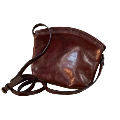 Cellini Womens Genuine Buffalo Leather Cross Body Bag Brown 