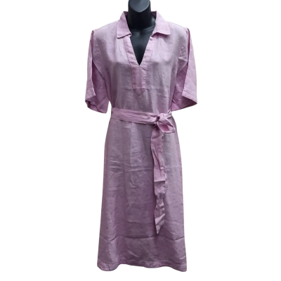 New With Tags SUSSAN Lilac Colour 100% Linen Midi Dress with Self Tie Belt in Size 14  ORRP $119.00