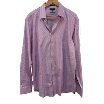 BNWT Oxford Size XL Purple/ White Pinstriped Shirt