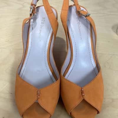 BCBGeneration Womens  Size 38 Orange wedge heels
