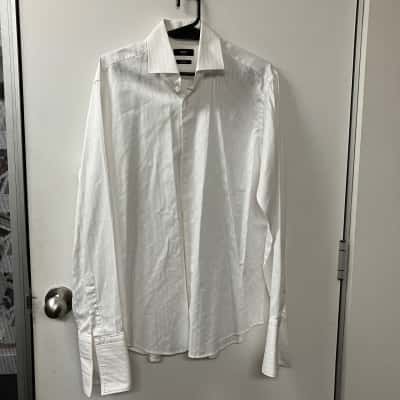 BOSS Mens  Size 42 Business Shirt Beige 