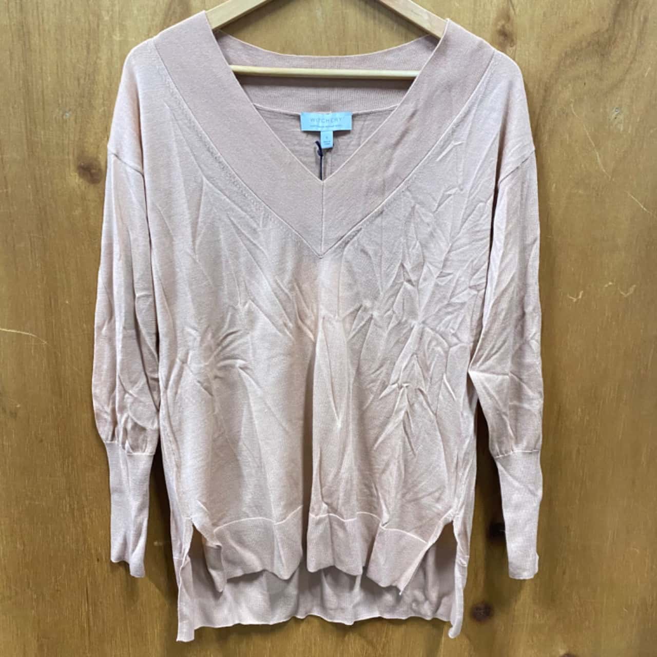 Dusty Rose Avyanna Crinkle Velour Button Front Top main image 1