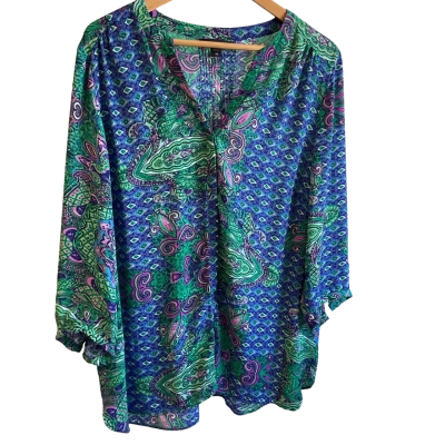 “Maggie T “Womens  3/4 shirt -Size 20 multicoloured