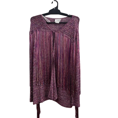 Camilla Womens Size M Long Sleeve Crochet Top 