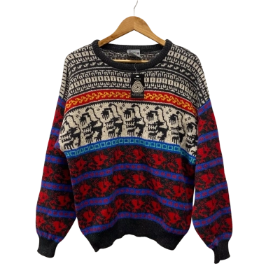Aitch Vintage Mens  Knit SweaterSize M Multicoloured
