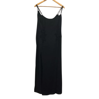 Aurelie Vintage Womens  Size 12 midi Dress Black  Aus Made