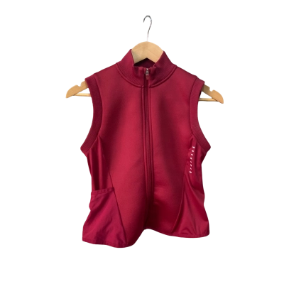 Gymshark Womens  Size S Zip Front Vest Maroon 