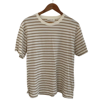 Assembly Label Womens  Size 12 Crew Neck Top / Short Sleeve Top Beige / Striped / White 
