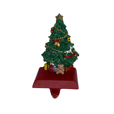 Christmas Tree Vintage Cast Iron Christmas Stocking Hanger
