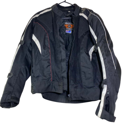  Mens  Size M black and white Bikers Gear Australia Chicane lightweight summer airflow mesh motorcycle jacket