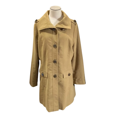 Laura Ashley Brown Mid Length Trench Coat Size 14
