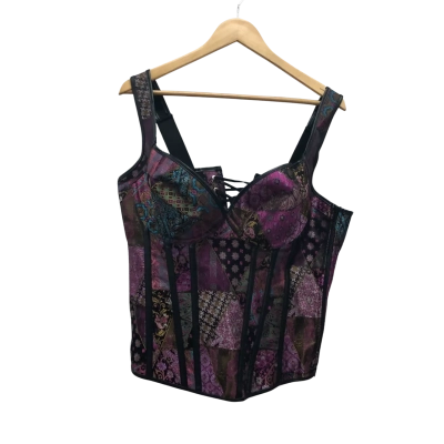 Kimring Womens  Size XXXXXL Corset Top Black  / Multicoloured / Pink  