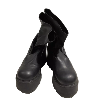 Windsor Smith Survival Platform Sock Boots Womens  Size 8  Black  