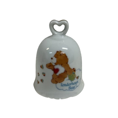 Vintage 1984 Care Bears Fine Porcelain Hand Bell - Tenderheart Bear