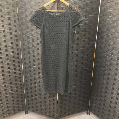 Grace Hill Womens  Size 14 Short Sleeve Dress Black  
