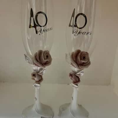 40 Years Glasses - Set of 2
