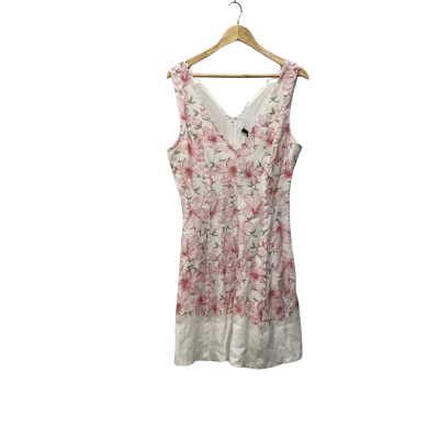 Portmans Havana Hibiscus  Size 12 Floral Dress Pink  / White 