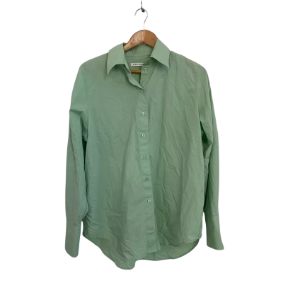 Sportscraft Womens  Size 10 Button Up Top / Long Sleeve Top Green 