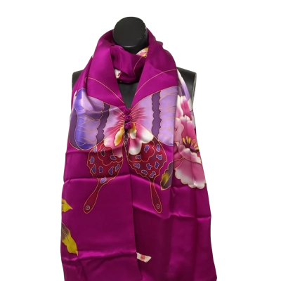  Women’s Chinese Purple Silk Shawl