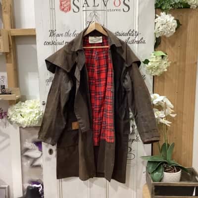 RARE FIND! SAUL OF TAWONGA! MADE IN AUSTRALIA! FARMERS/ STOCKMAN JACKET! Mens  Size L Leather Jacket Brown