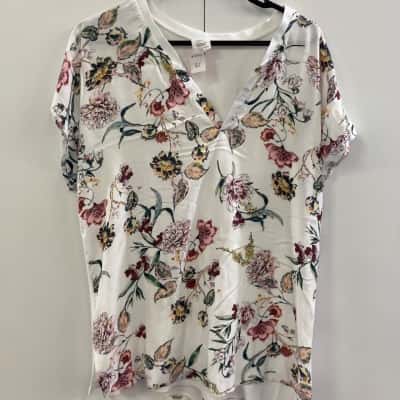 Rivers Womens  Size 16 Short Sleeve Top Floral 