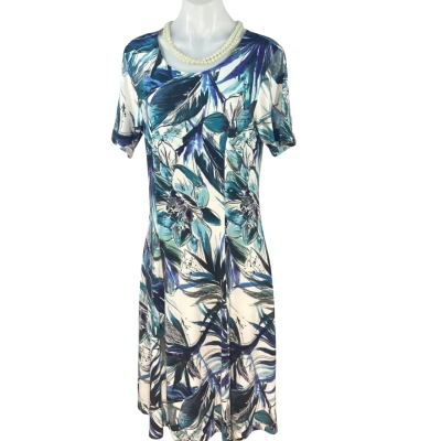 Noni B - Bluelagoon Printed Celma Dress (Size M)