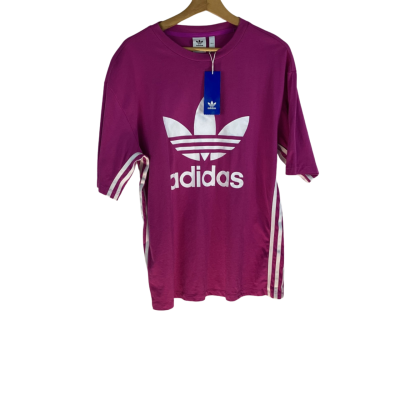 Adidas - Pink Logo Tee (Size 8)