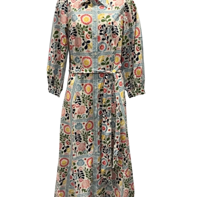 Boden Womens  Size 10 Maxi Dress Floral / White 