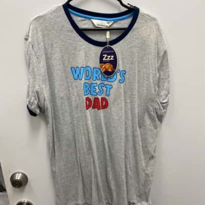 Peter Alexander Mens  Size XXL Short Sleeve Shirt Grey 
