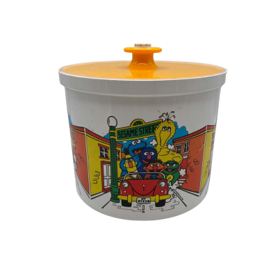 Vintage Sesame Street Decor Australia Canister 1980s Plastic Container     3 Litre      Brica 1 