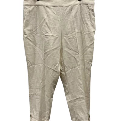 Blue Illusion Womens  Size 3L Ankle Length Pants Cream 