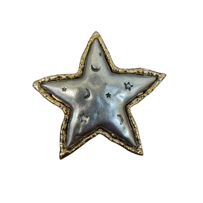  Vintage JJ Jonette Jewelry Star Brooch