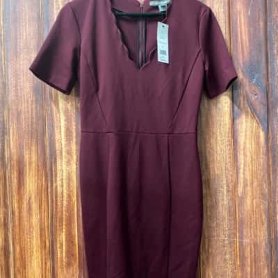 French Connection  Size 6 Maroon dress new 