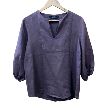 The Ark Chocolate Brown Balloon-Sleeve Top Size S