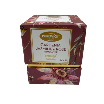 Purewick Touch Gardenia, Jasmine & Rose Fragrance Scented Candle 