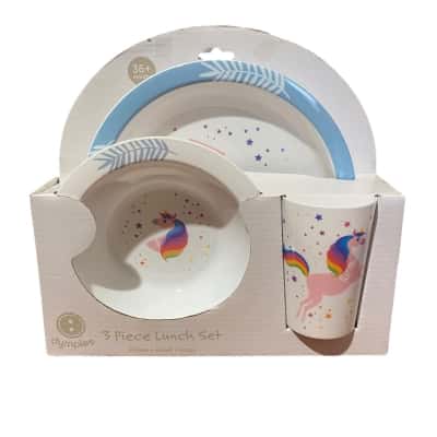 Dimples 3 piece lunch set new