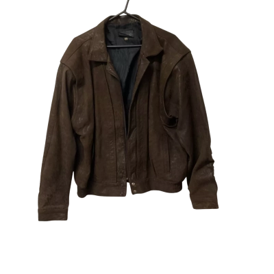  Mens  Size XXL  Black  / Brown  Leather Jacket 