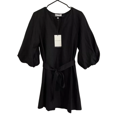 Witchery Womens  Size 10 Mini Dress Black  Linen Blend. RRP $159.95
