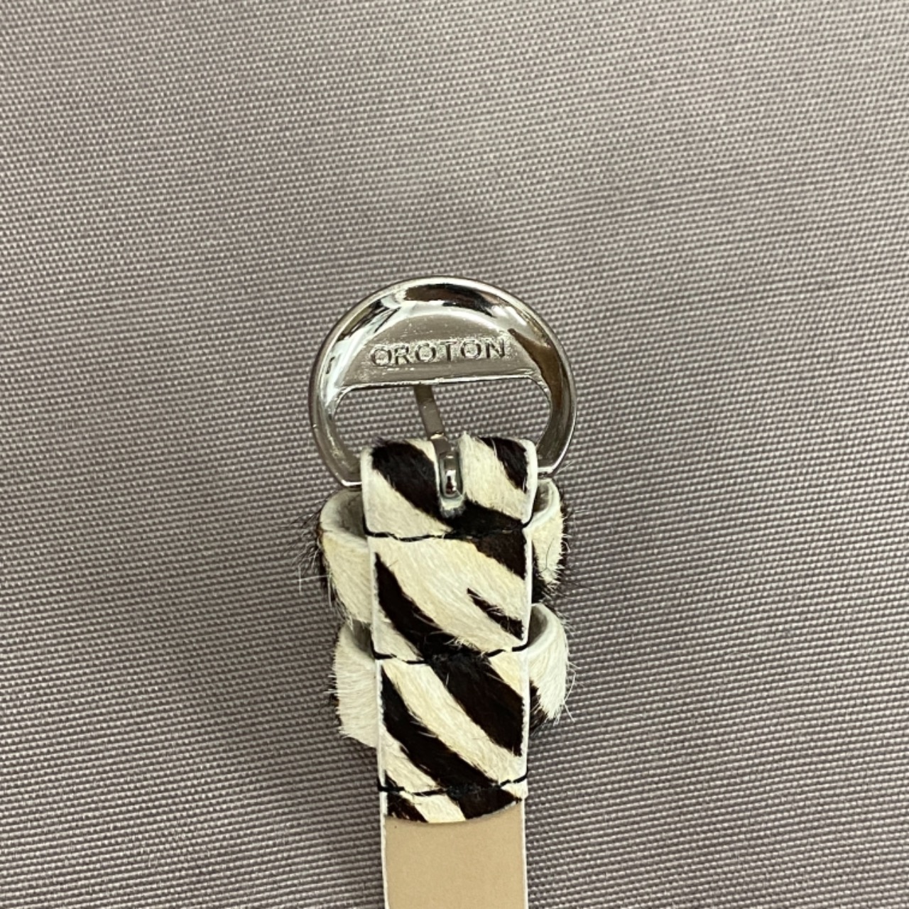 Oroton Ladies Animal Print Slim Belt Size XS(s)