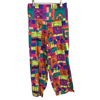 Keshet  Womens  Size L / M Vibrant Print Multi-coloured Pants