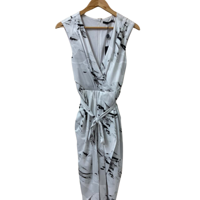 Seduce Womens Size 12 Sleeveless Dress White 