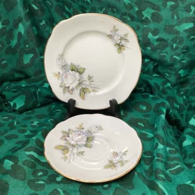 Duchess Bone China “Ice Maiden” Saucer and Plate.