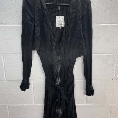Bardot Womens  Size 10 Black  see through jacket 